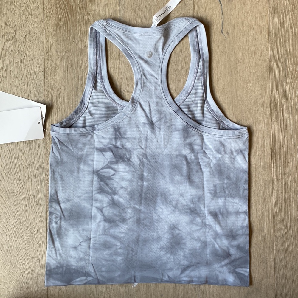 Swiftly tech racerback tank *race length marble dye rhino grey 6 lululemon nwt - Picture 5 of 13
